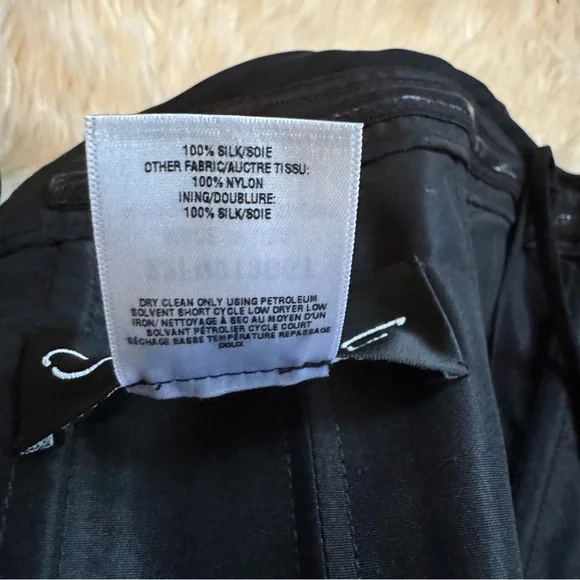 Oscar De La Renta Black Drape Strapless Silk Column Gown Dress - Size 00 - Picture 9 of 9